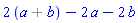 2*`%+`(a, b)-2*a-2*b
