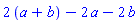 2*``(a+b)-2*a-2*b