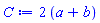 2*``(a+b)