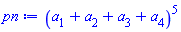 (a[1]+a[2]+a[3]+a[4])^5