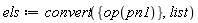 els := convert({op(pn1)}, list)