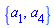 {a[1], a[4]}