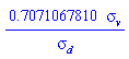 .7071067810*sigma__v/sigma__d