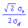 (1/2)*2^(1/2)*sigma__v/sigma__d
