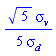 (1/5)*5^(1/2)*sigma__v/sigma__d