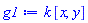 g1 := k*[x, y]