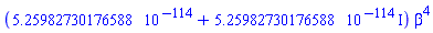 (0.525982730176588e-113+0.525982730176588e-113*I)*beta^4