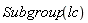 Subgroup(lc)