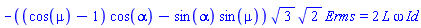 -((cos(mu)-1)*cos(alpha)-sin(alpha)*sin(mu))*3^(1/2)*2^(1/2)*Erms = 2*L*omega*Id