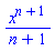 x^(n+1)/(n+1)