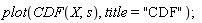 plot(CDF(X, s), title = "CDF")