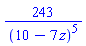 243/(10-7*z)^5