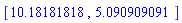 [10.18181818, 5.090909091]