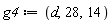 g4 := d, 28, 14