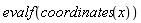 evalf(coordinates(x))