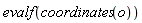 evalf(coordinates(o))