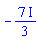 -(7/3)*I