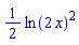 (1/2)*ln(2*x)^2