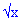 `#mrow(mo(&Sqrt;),mn(x))`