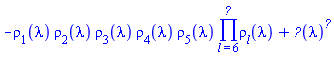 -rho[1](lambda)*rho[2](lambda)*rho[3](lambda)*rho[4](lambda)*rho[5](lambda)*(product(rho[l](lambda), l = 6 .. N__op))+`&rho;__l`(lambda)^N__op