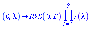 proc (theta, lambda) options operator, arrow; RVS(theta, B)*(product(`&rho;__l`(lambda), l = 1 .. N__op)) end proc