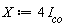 X := 4*`#msub(mi("I"),mi("co"))`