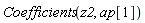 Coefficients(z2, ap[1])