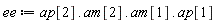 ee := ap[2].am[2].am[1].ap[1]