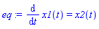 diff(x1(t), t) = x2(t)