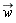 `#mover(mi("w"),mo("&rarr;"))`