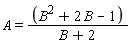 A = (B^2+2*B-1)/(B+2)