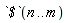 `$`(n .. m)