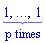 `$`(1, p)