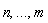 n, `...`, m