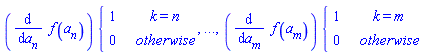 `$`((diff(f(a[i]), a[i]))*piecewise(k = i, 1, 0), i = n .. m)