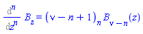 %diff(bernoulli(z), `$`(z, n)) = pochhammer(nu-n+1, n)*bernoulli(nu-n, z)