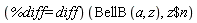 (%diff = diff)(BellB(a, z), `$`(z, n))