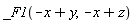 _F1(-x+y, -x+z)