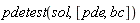pdetest(sol, [pde, bc])