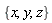 {x, y, z}