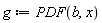 g := PDF(b, x)