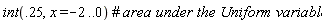 int(.25, x = -2 .. 0)
