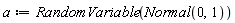 a := RandomVariable(Normal(0, 1))