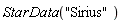 StarData("Sirius")