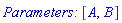 `Parameters: `[A, B]