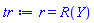 r = R(Y)