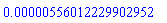 0.556012229902952e-5