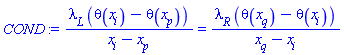 lambda__L*(theta(x__i)-theta(x__p))/(x__i-x__p) = lambda__R*(theta(x__q)-theta(x__i))/(x__q-x__i)