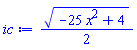 (1/2)*(-25*x^2+4)^(1/2)