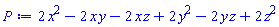 2*x^2-2*x*y-2*x*z+2*y^2-2*y*z+2*z^2